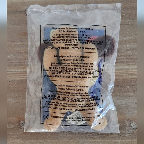 🐶 Ty Beanie Baby “Bones” the Dog – McDonald’s 1998 Exclusive, Sealed, Vintage - Picture 4 of 9